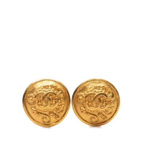CHANEL Jewelry - CHANEL Authentic Gold Logo Earrings